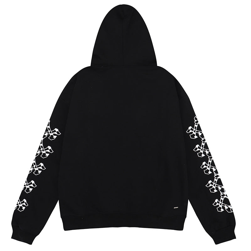 AMIRI Checkered Bones Cotton Hoodies AMIRI