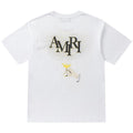 AMIRI  Crystal Embellished Champagne Logo T-Shirts AMIRI