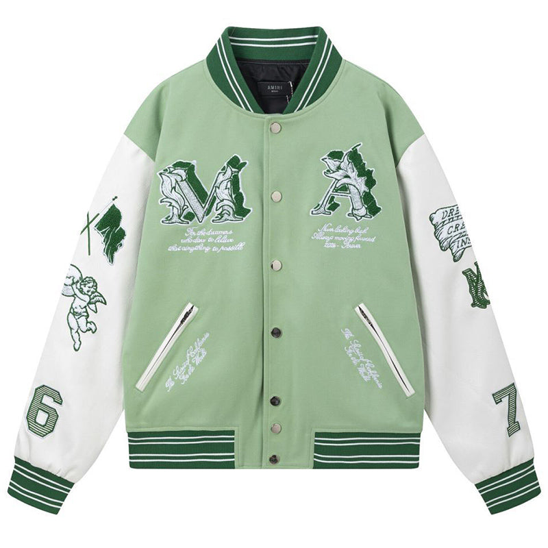 AMIRI Angel Branded Woven Varsity Jacket AMIRI