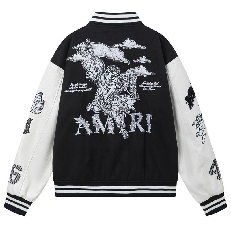 AMIRI Angel Branded Woven Varsity Jacket AMIRI