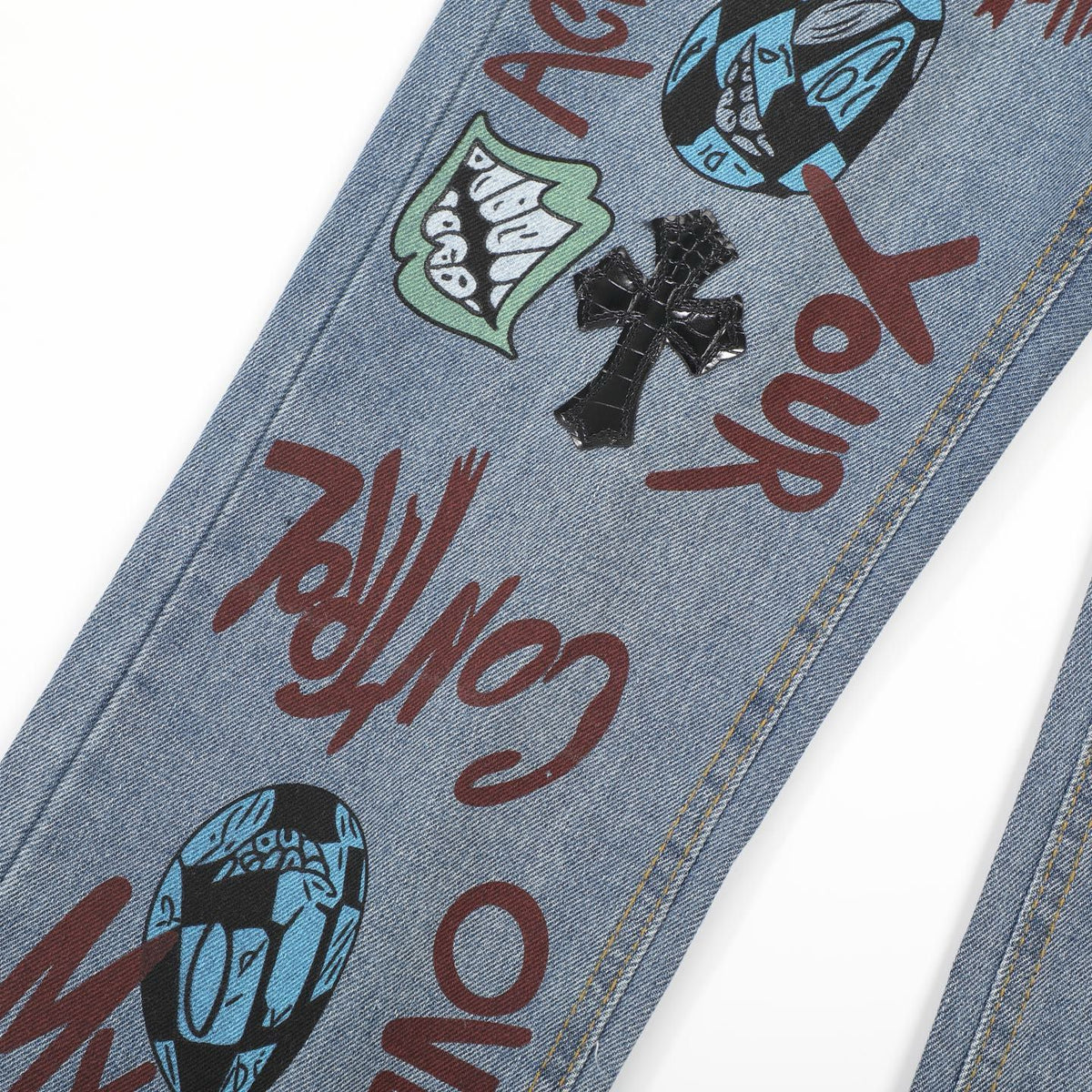 Chrome Hearts American street art cross with straight shaft Pants Chrome Hearts