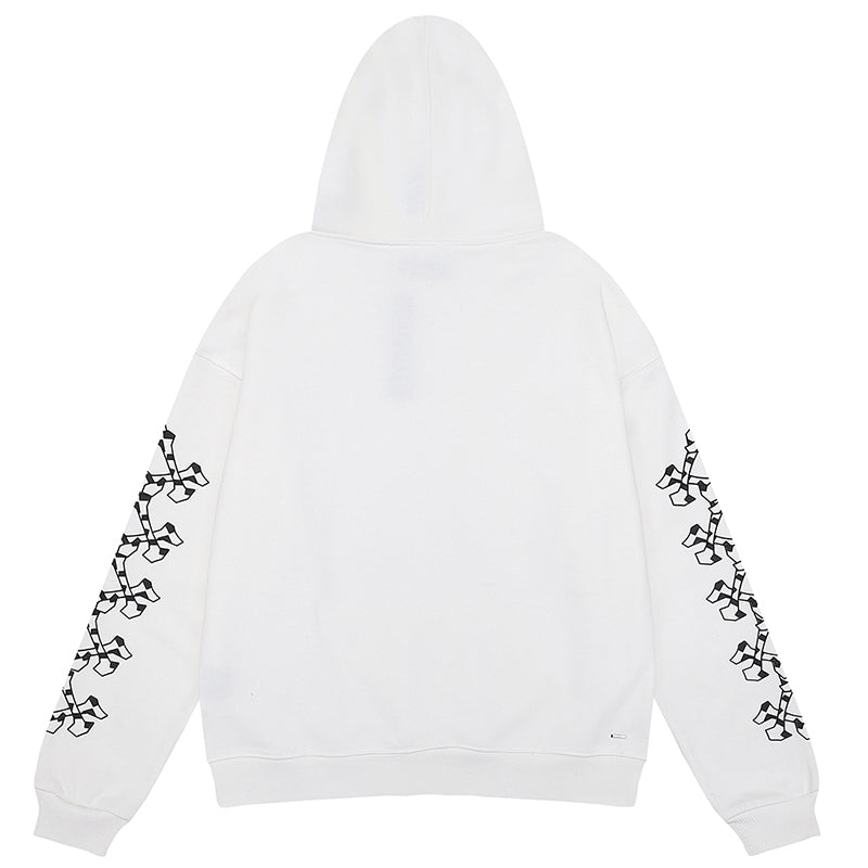 AMIRI Checkered Bones Cotton Hoodies AMIRI