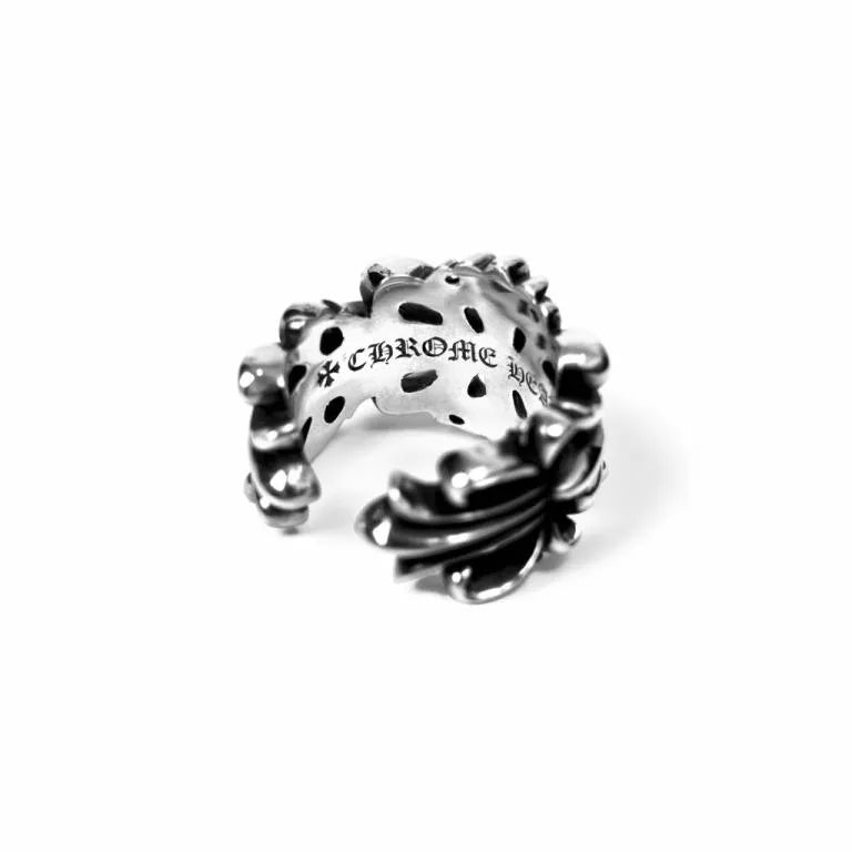 CHROME HEARTS DOUBLE FLORAL RING 1 CH-Chrome Hearts