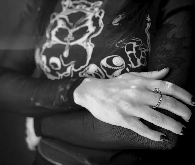 CHROME HEARTS NAIL RING – CROSSBALL 56 CH-Chrome Hearts