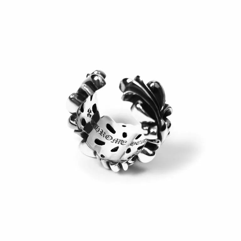 CHROME HEARTS DOUBLE FLORAL RING 1 CH-Chrome Hearts