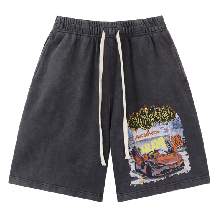 Godspeed Sports Car Pattern Shorts #8780 Godspeed